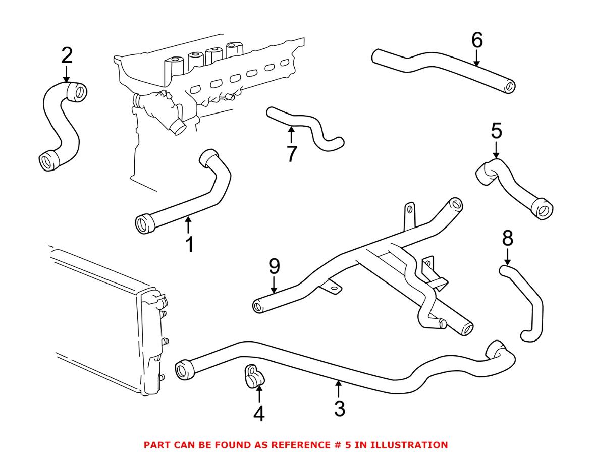 BMW Heater Hose - Outlet 64218367930